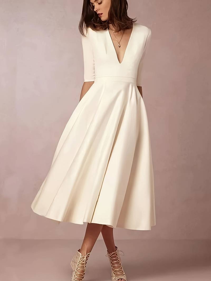 Robe De Mariage Blanche pour Femmes | Midi
