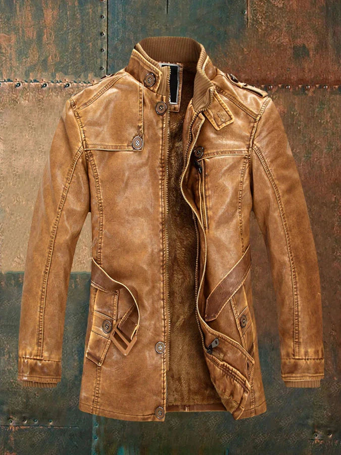 Veste en Cuir Vintage Pour Hommes | Classique