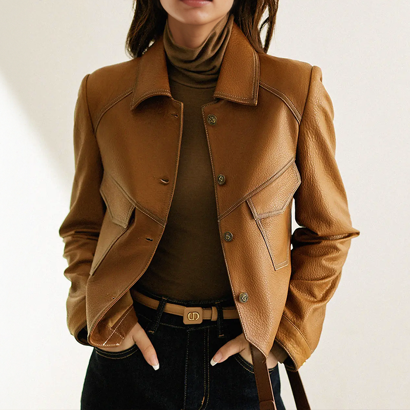 Veste en Cuir Élégante pour Femmes | Chic