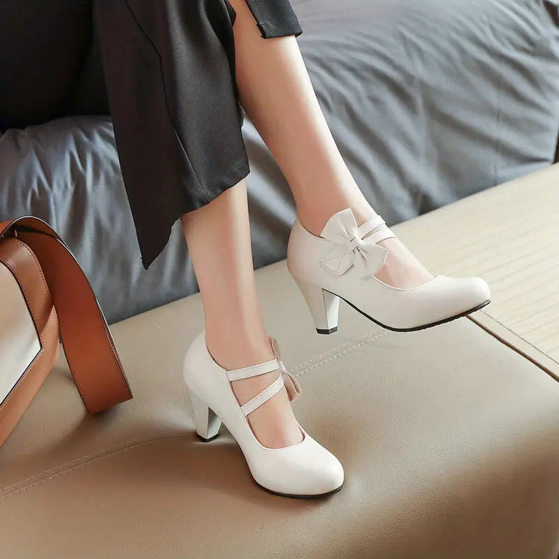 Women’s Classic Pumps | Double Strap Kitten Heels
