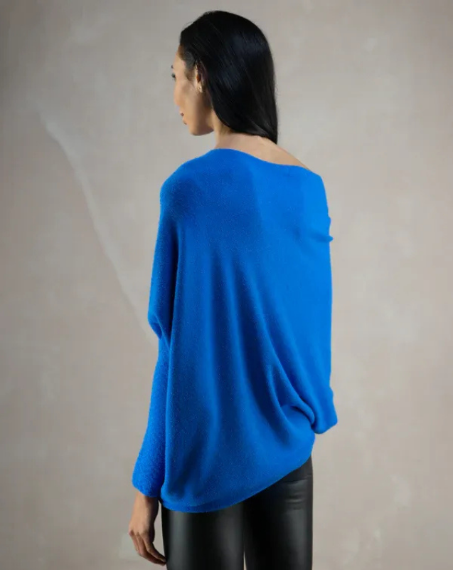 Women’s Off-Shoulder Knit with Swing Collar | Refined Look