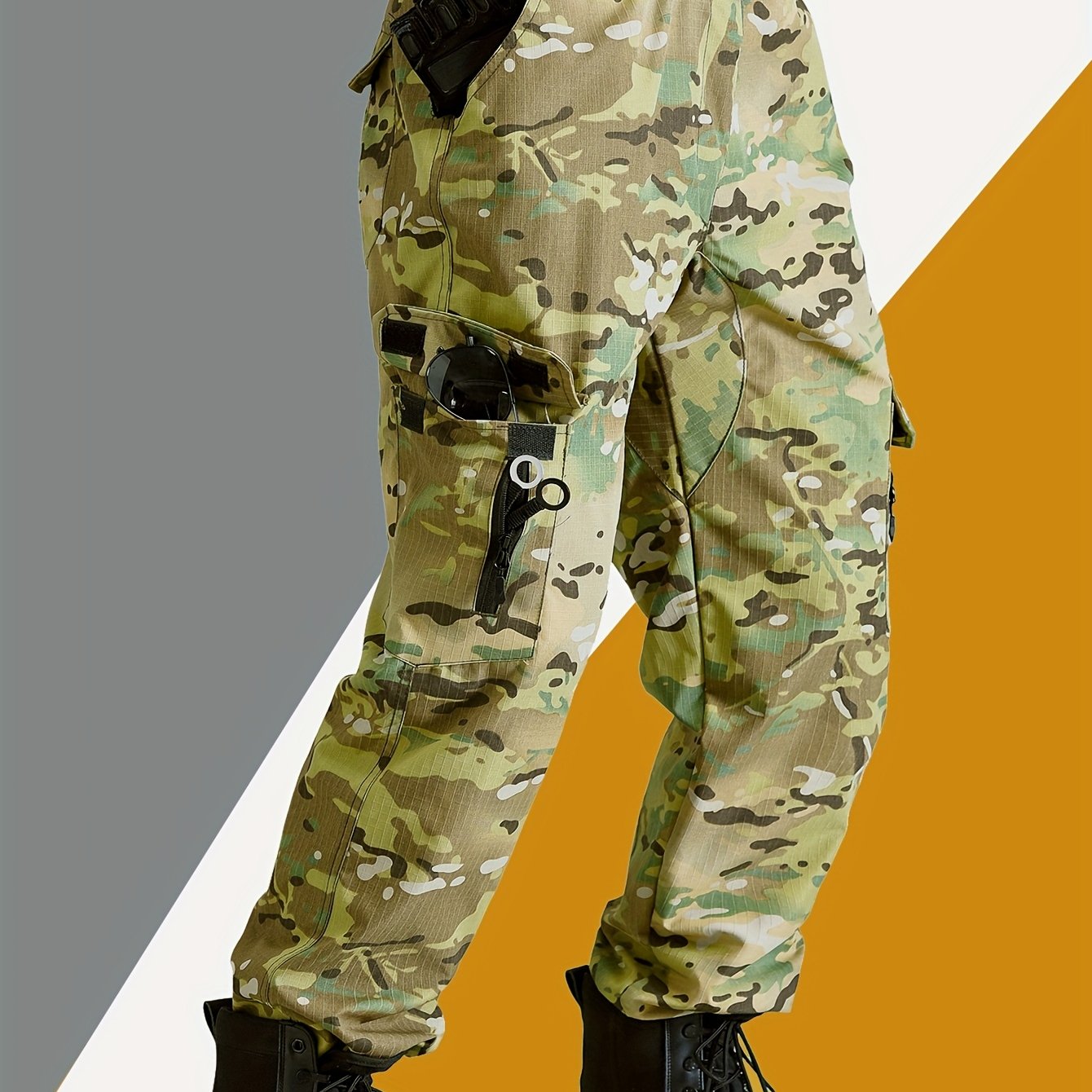Mens Multi-Pocket Camouflage Work Trouser