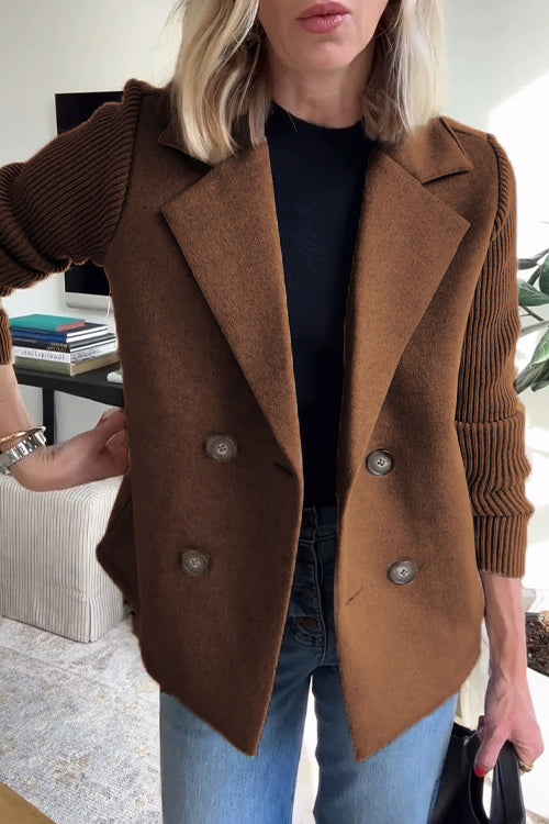 Women’s Structured Knit-Sleeve Jacket | Refined Fit