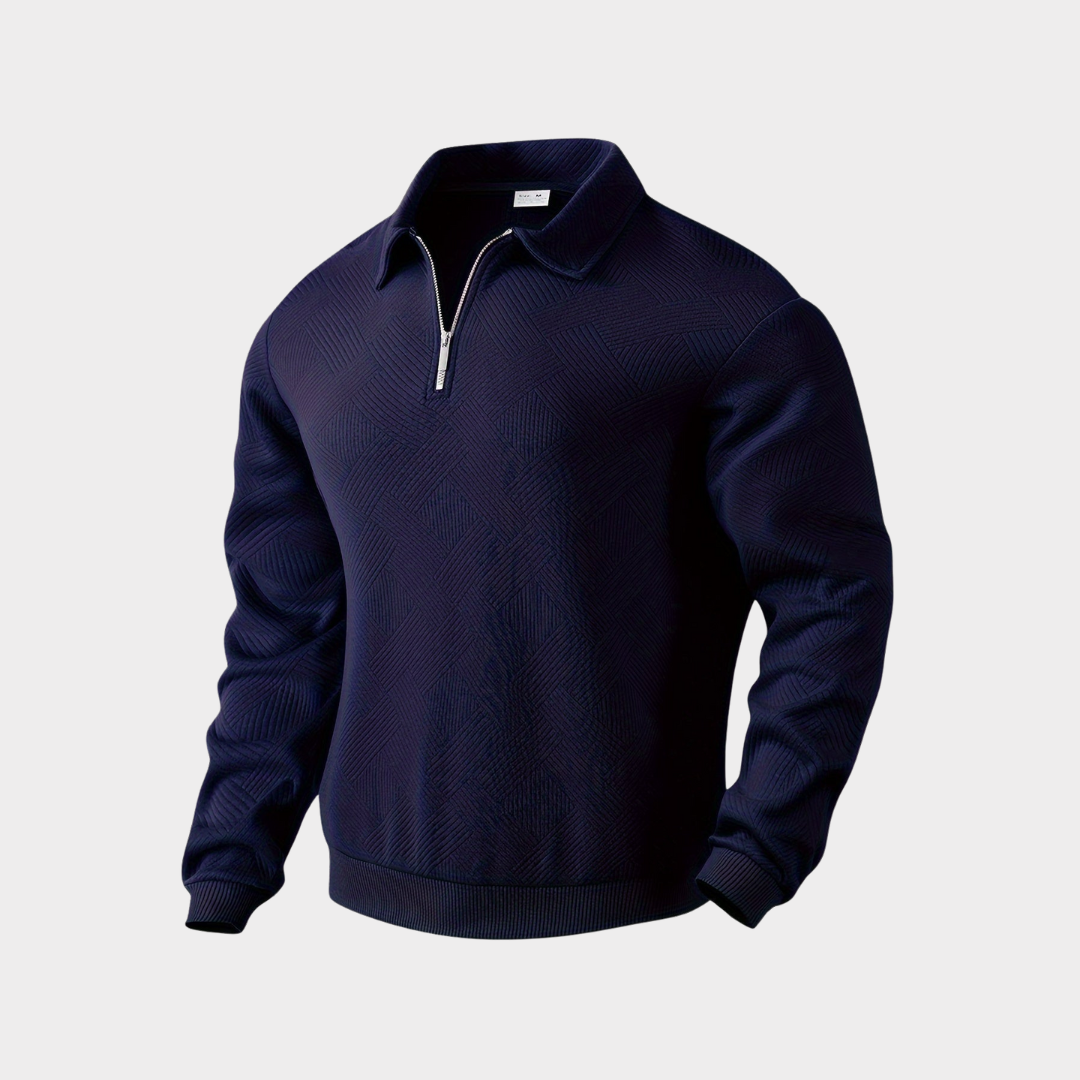 Men’s Vintage Style Sweater | Quarter Zip Design