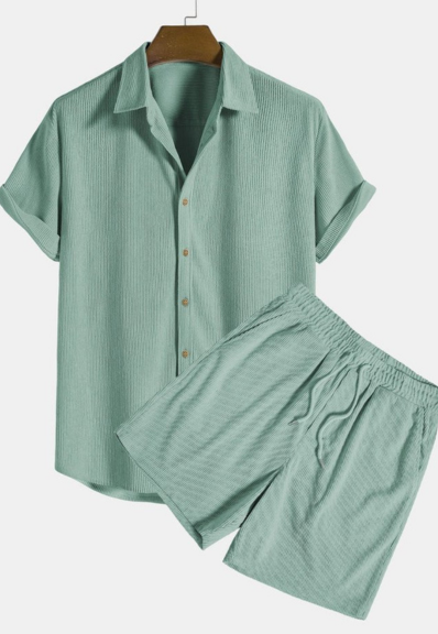 Ensemble pour hommes | Chemise à manches courtes et short