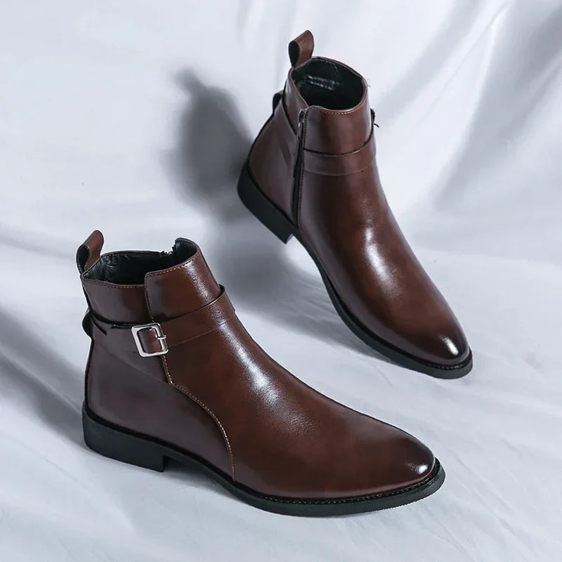 Mens Chelsea Boots  | Sleek Classic with Side Zipper