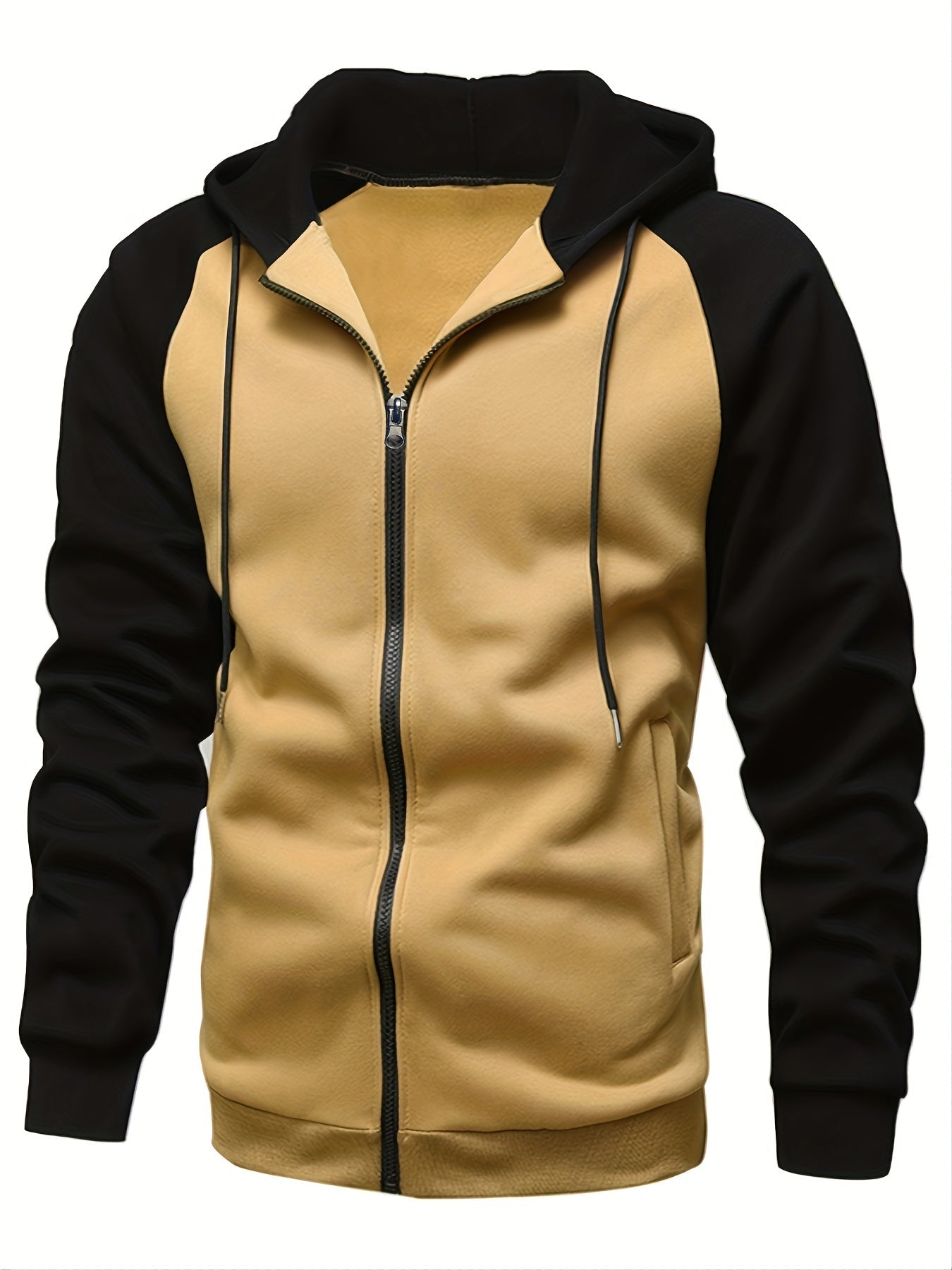 Mens Hoodies Two-Tone with Zipper for Men | Long Sleeves