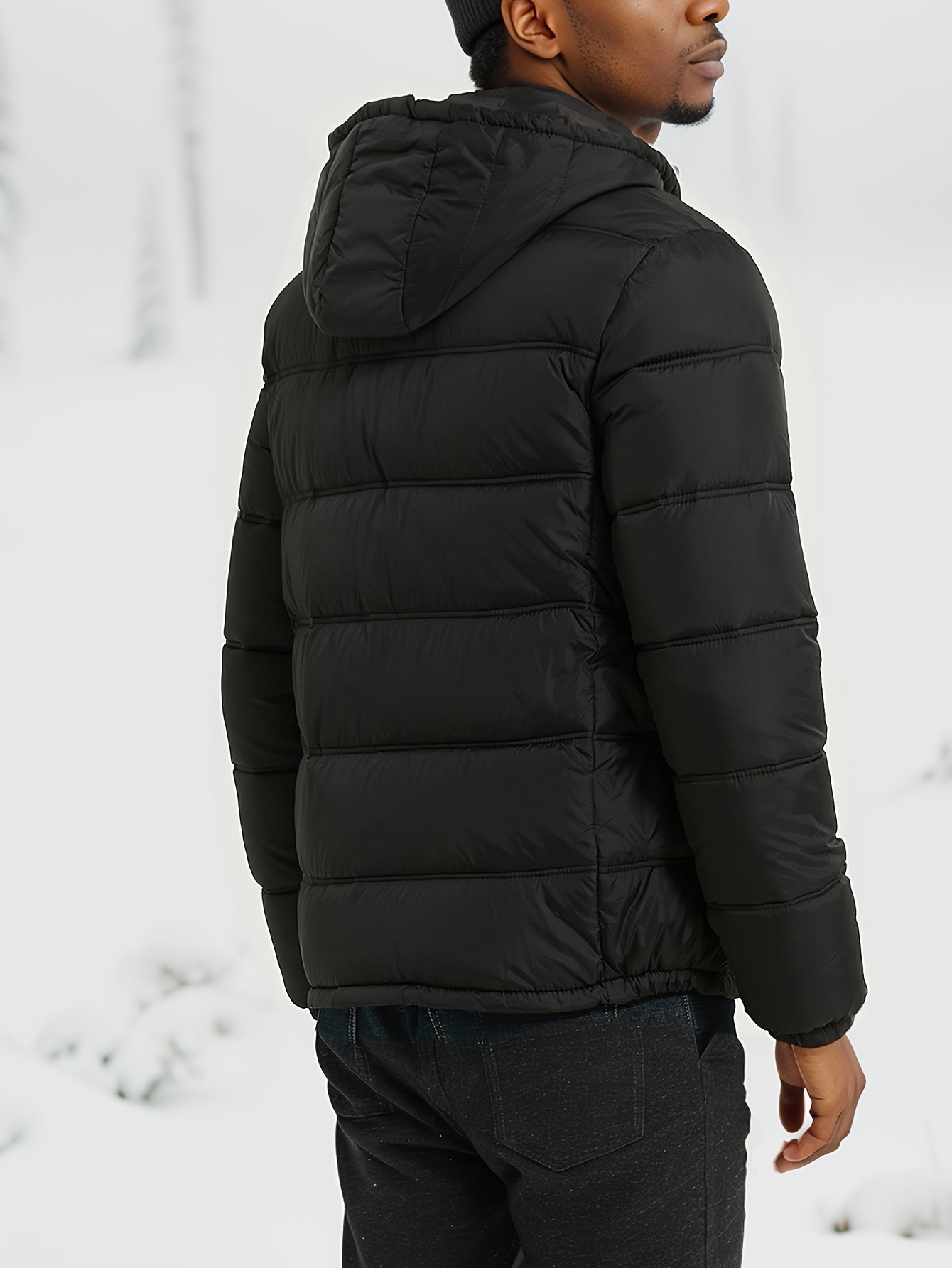 Mens Puffer Jacket with Hood | Functional Design