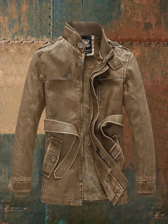 Veste en Cuir Vintage Pour Hommes | Classique
