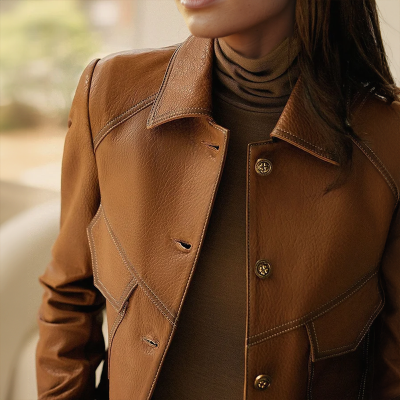 Veste en Cuir Élégante pour Femmes | Chic
