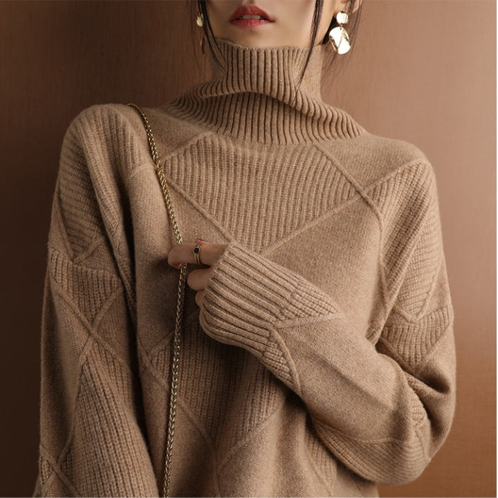 Women’s Roll Knitted Jumper | Stylish Accent