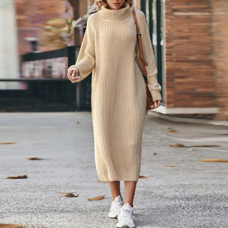 Women’s Knitted Jumper Dress | Midi Length