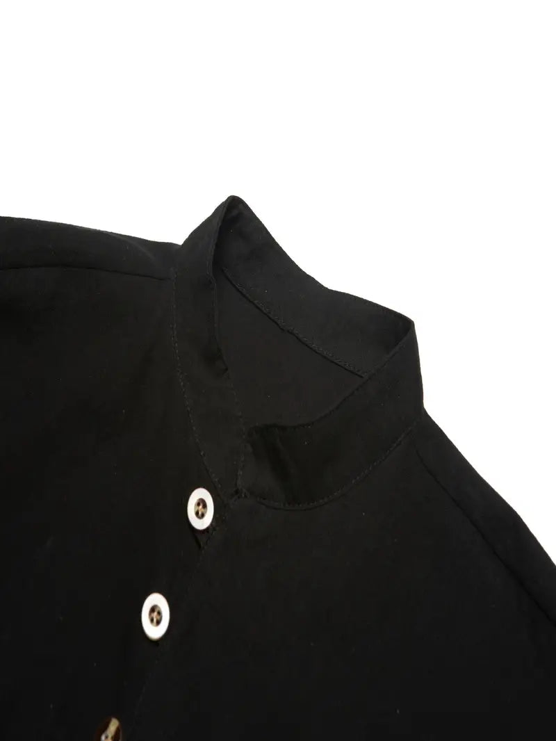 Chemise Casual Homme A Col Mao | Décontractée
