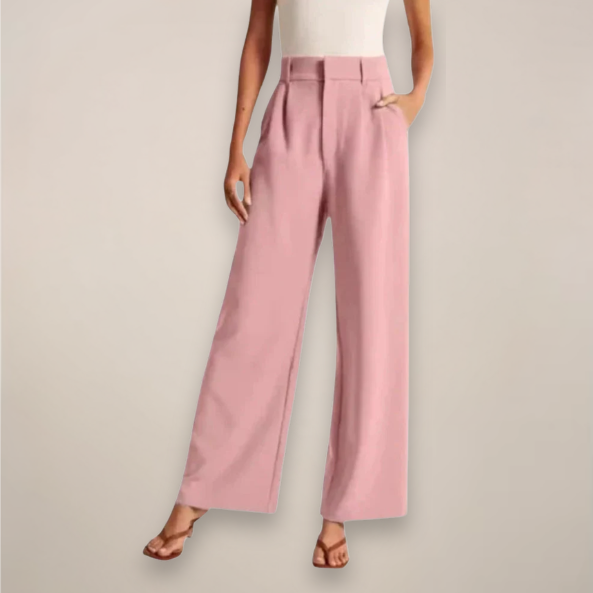 Womens Wide Leg Trousers | High Waist Office Look