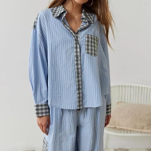 Ensemble Deux Pièces a Carreaux Chic Pour Femmes | Stylé