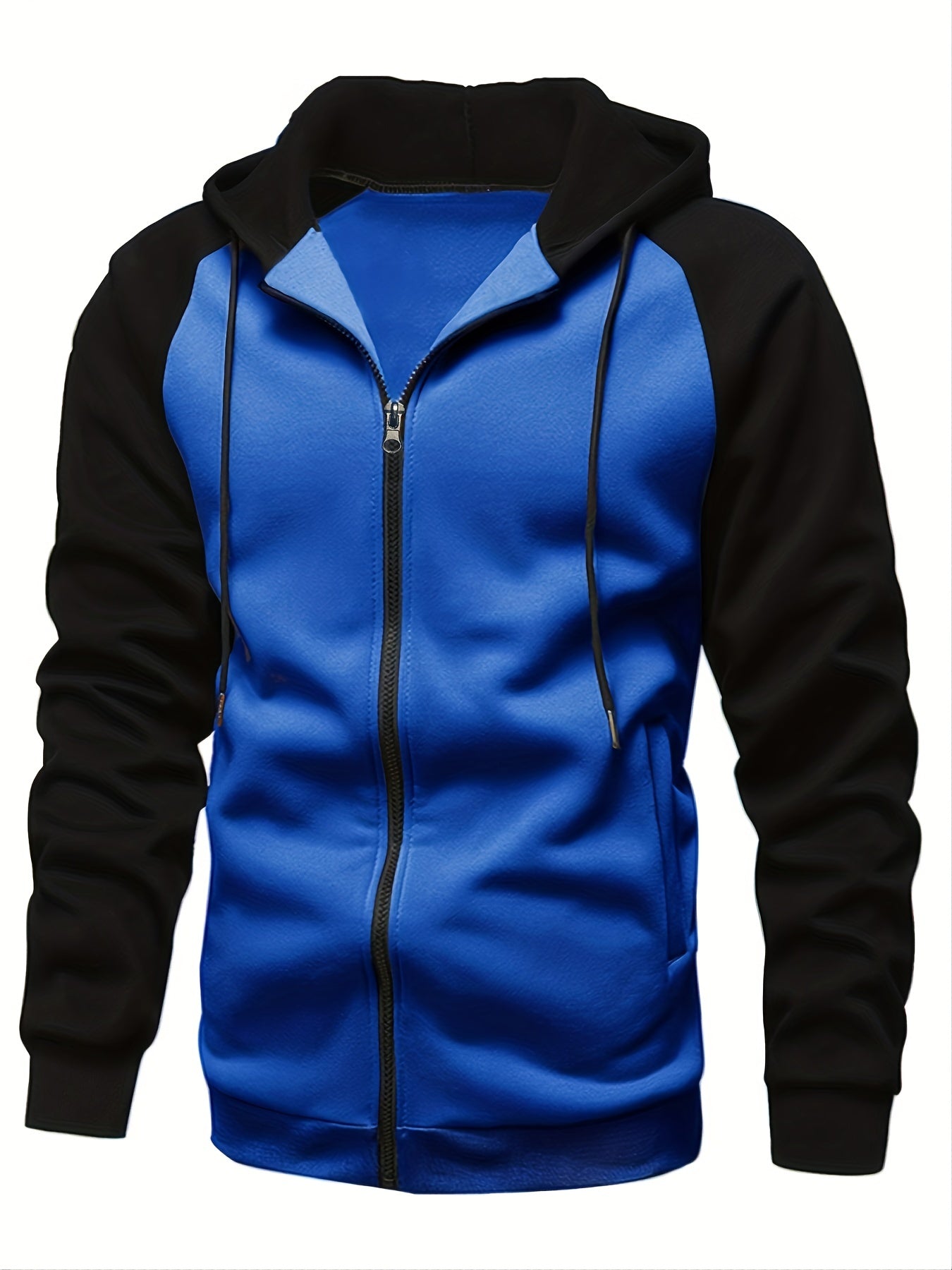 Mens Hoodies Two-Tone with Zipper for Men | Long Sleeves