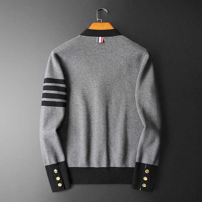 Cardigan Rayé Stylé Pour Hommes | Décontracté