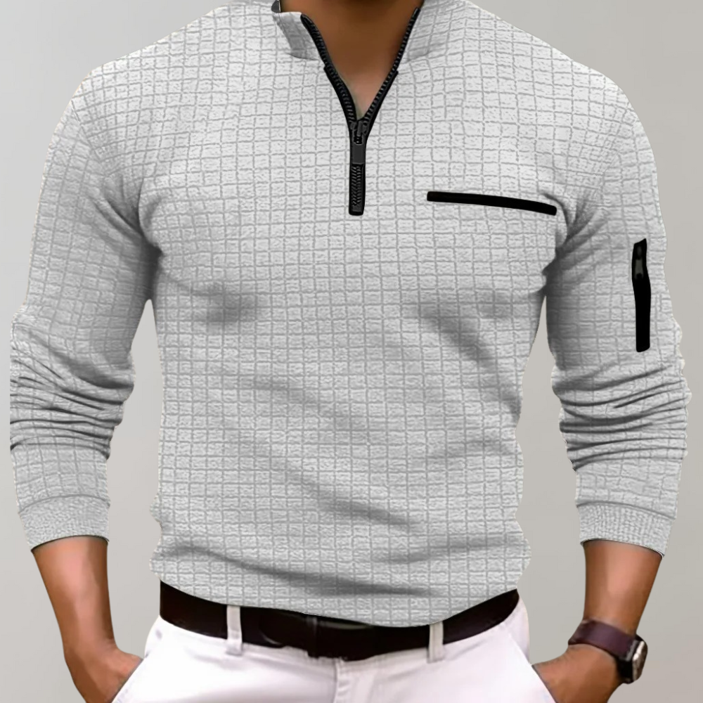 Pull Zippé Confortable Pour Hommes | Chaud