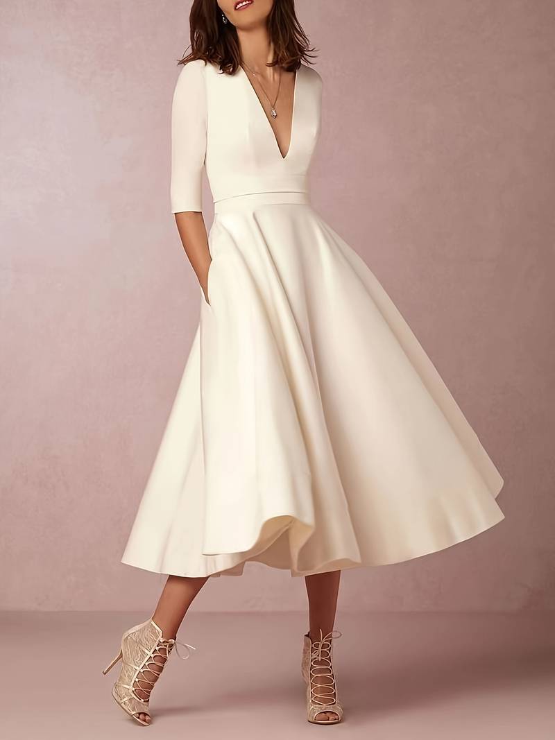 Robe De Mariage Blanche pour Femmes | Midi