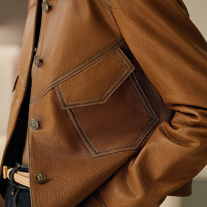 Veste en Cuir Élégante pour Femmes | Chic