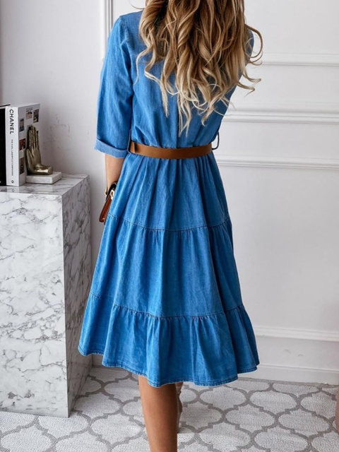Women’s Cozy Denim Dress | Flounce