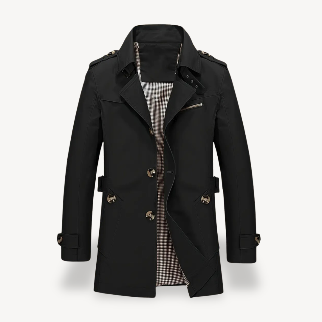 Men’s Tailored Trench Coat | Double-Breasted Design