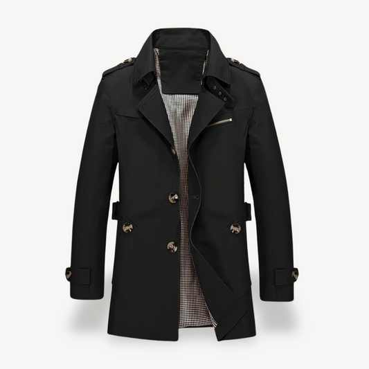Men’s Tailored Trench Coat | Double-Breasted Design