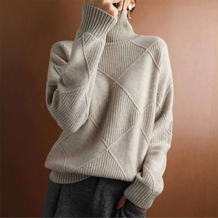 Women’s Roll Knitted Jumper | Stylish Accent