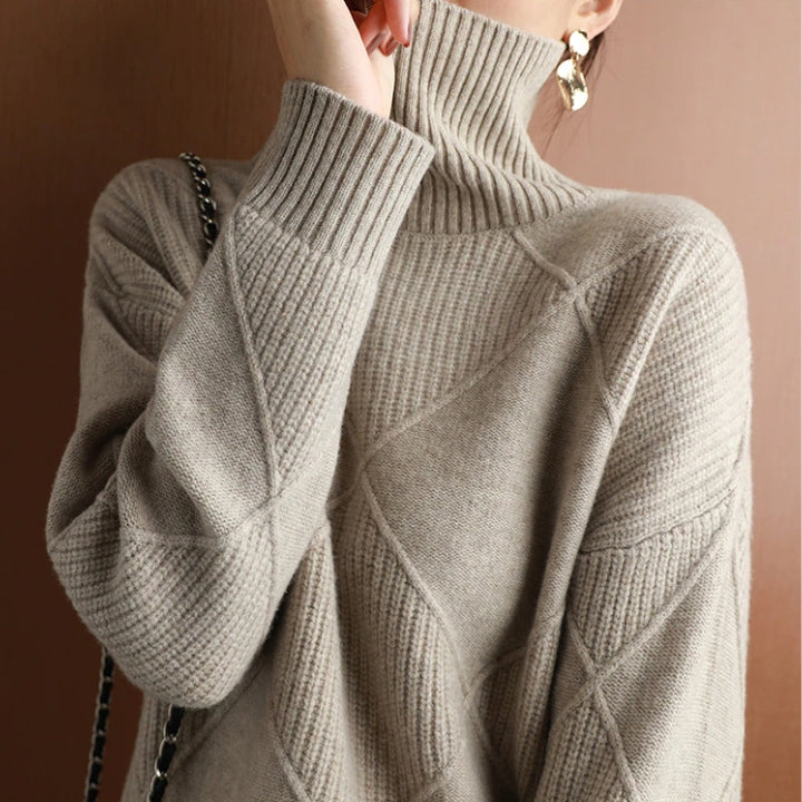 Women’s Roll Knitted Jumper | Stylish Accent