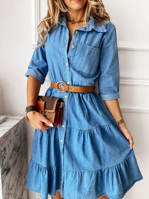 Women’s Cozy Denim Dress | Flounce