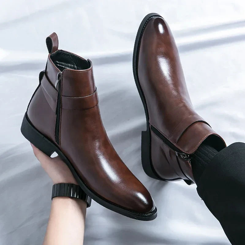 Mens Chelsea Boots  | Sleek Classic with Side Zipper