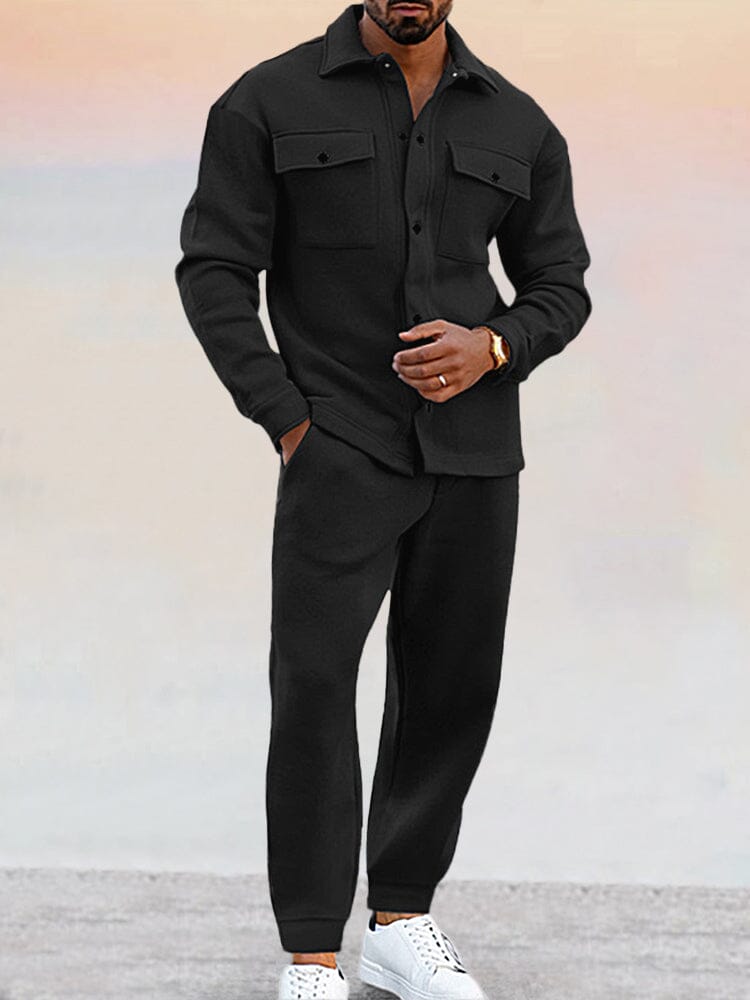 Ensemble Décontracté Elégant Pour Hommes: Chemise A Boutons Et Pantalon | Tendance