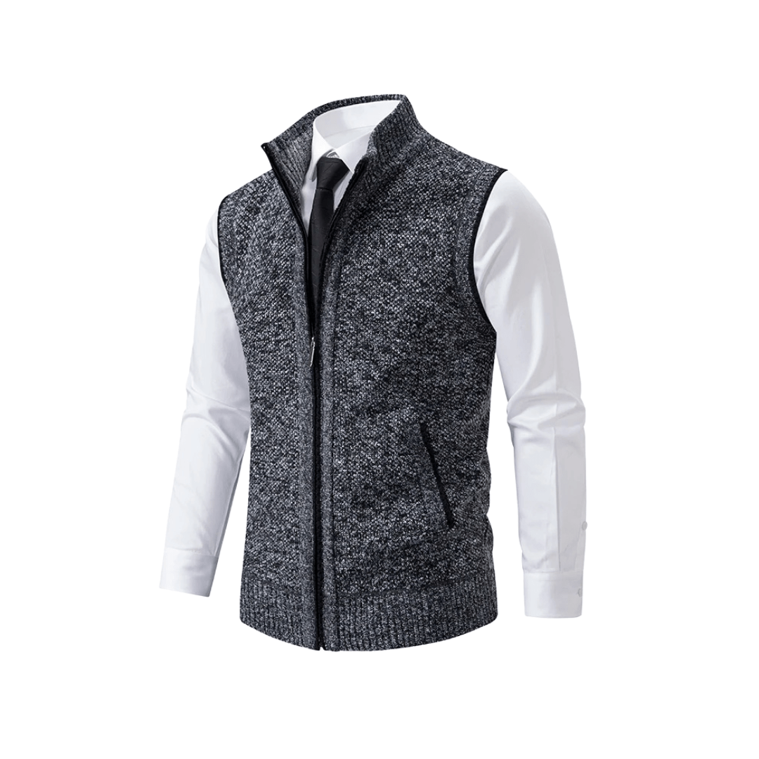 Gilet Tricoté Zippé pour Hommes | Décontracté