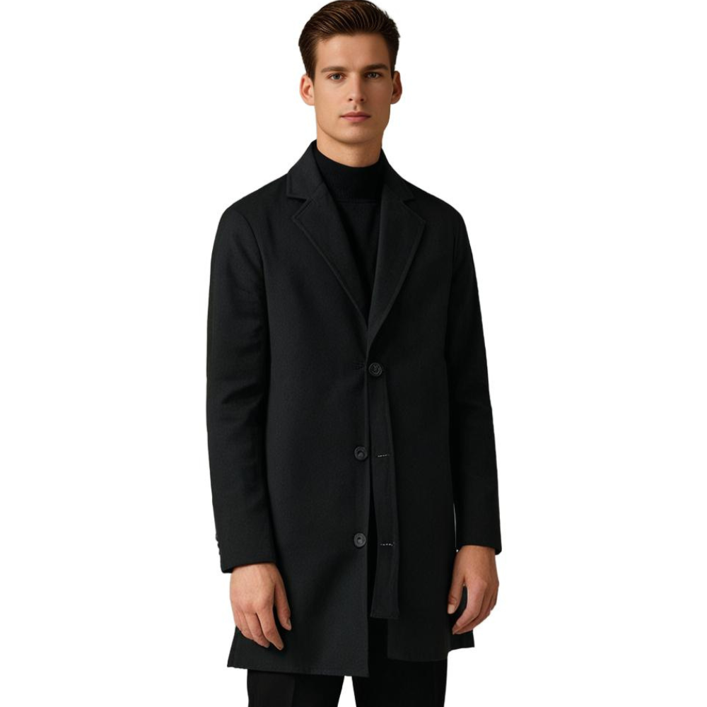Stylish Long Winter Mens Trench Coat | Warm