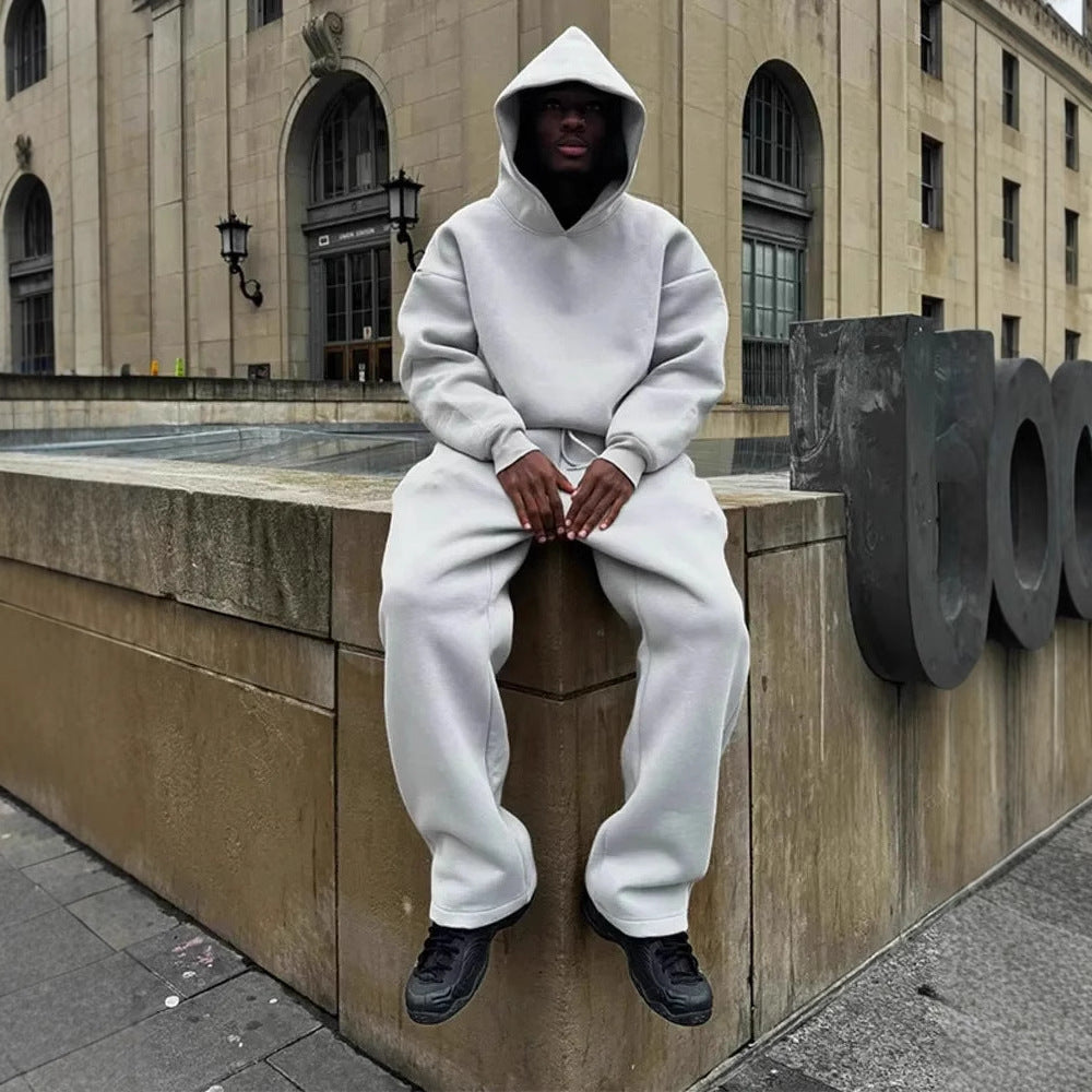 Mens Hoodie Casual Oversized | Drawstring Hood