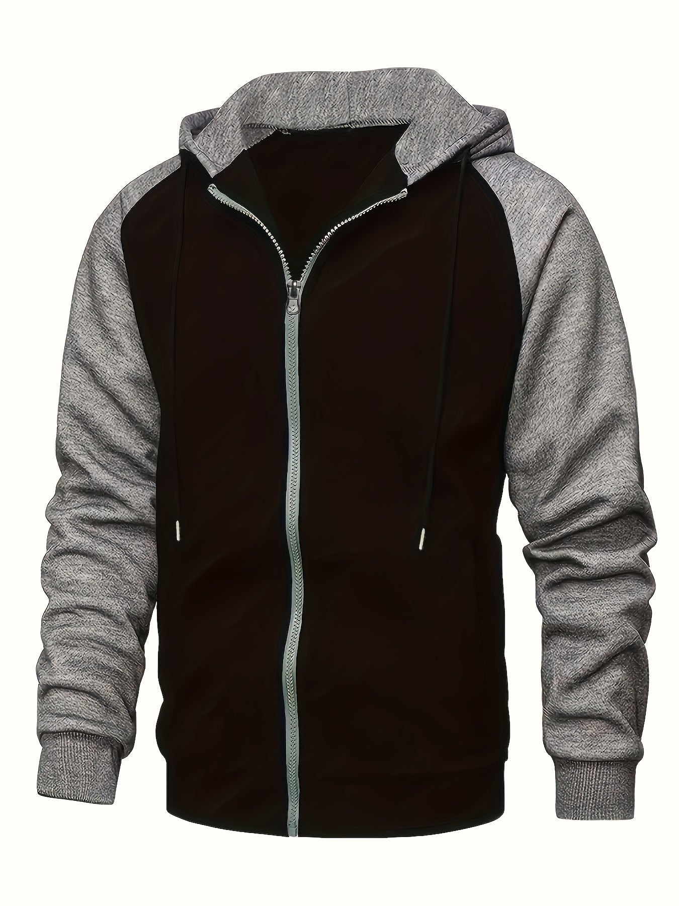 Mens Hoodies Two-Tone with Zipper for Men | Long Sleeves