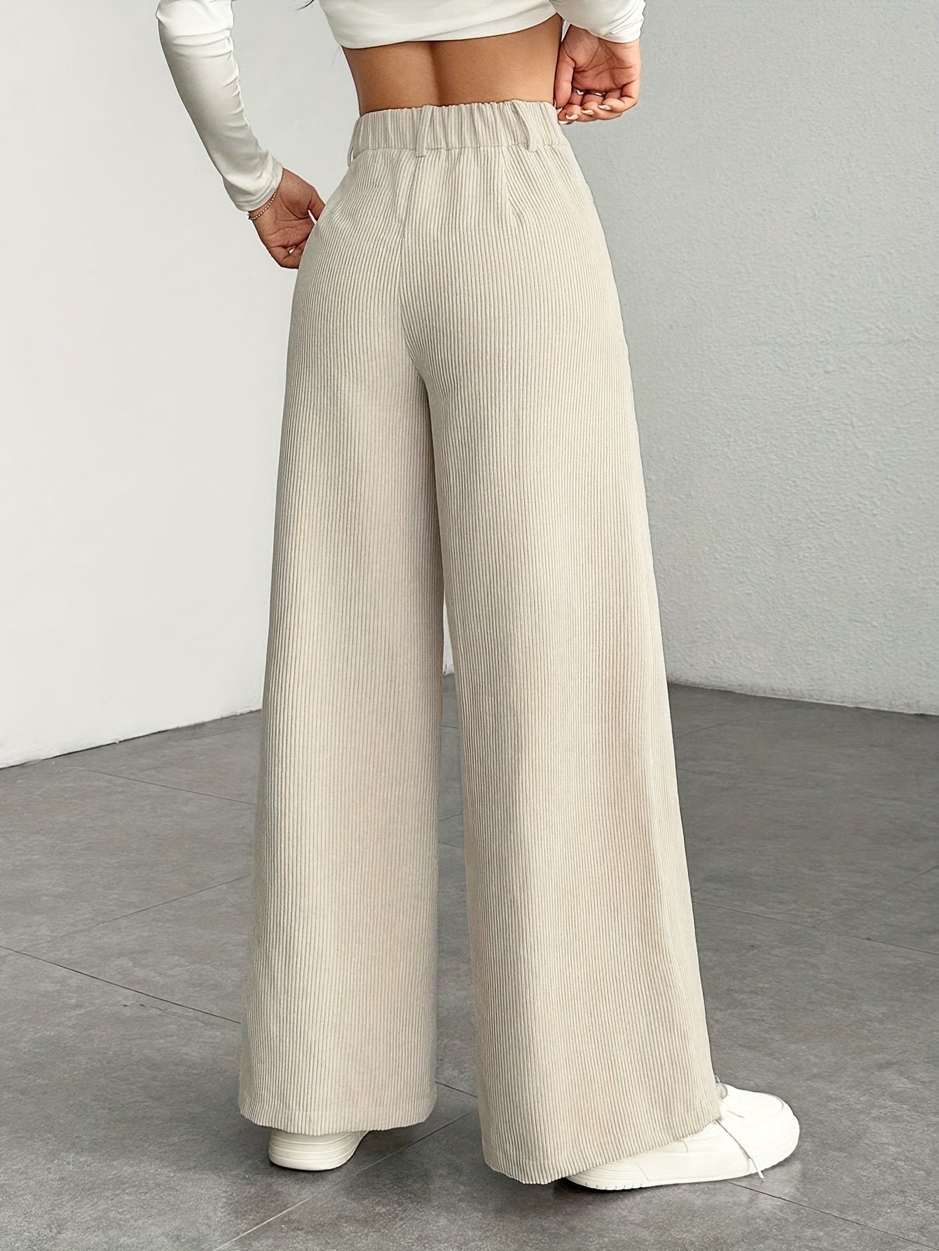 Womens Wide Leg Trousers | High-Waisted
