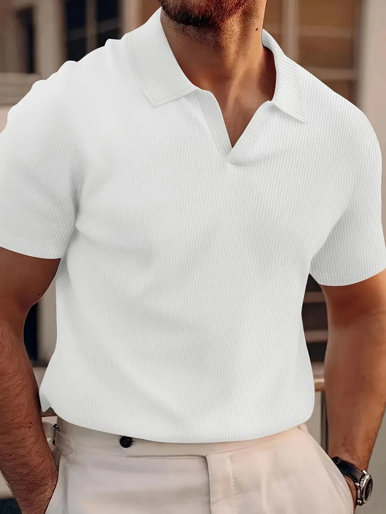 Tricot Côtelé Classique pour Hommes | Élégant
