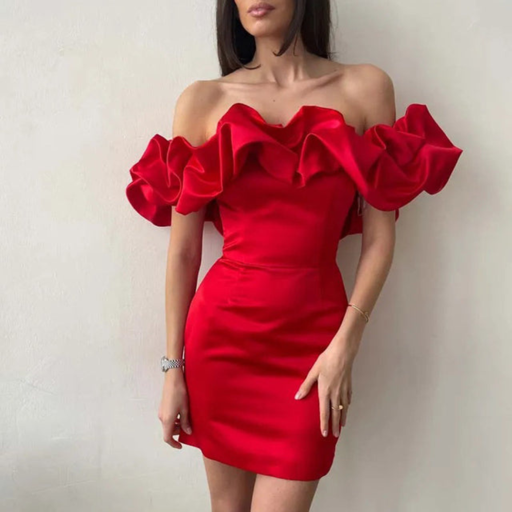 Robe à bretelles asymétriques pour femmes | Midi