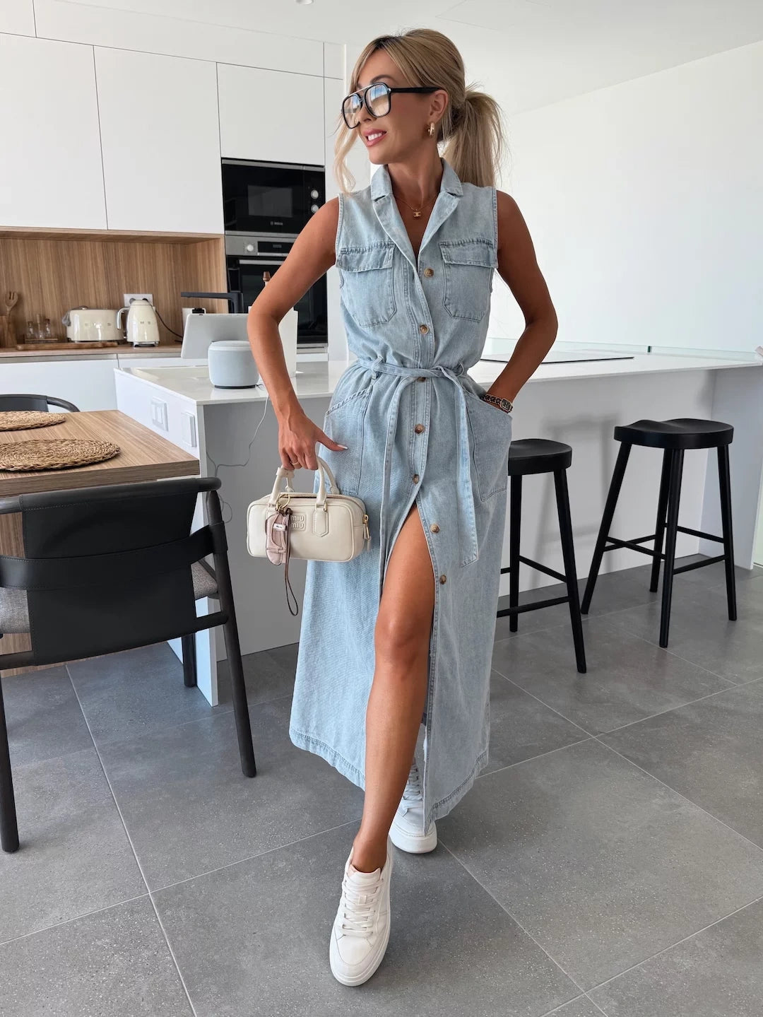 Women’s Stylish Denim Dress | Maxi