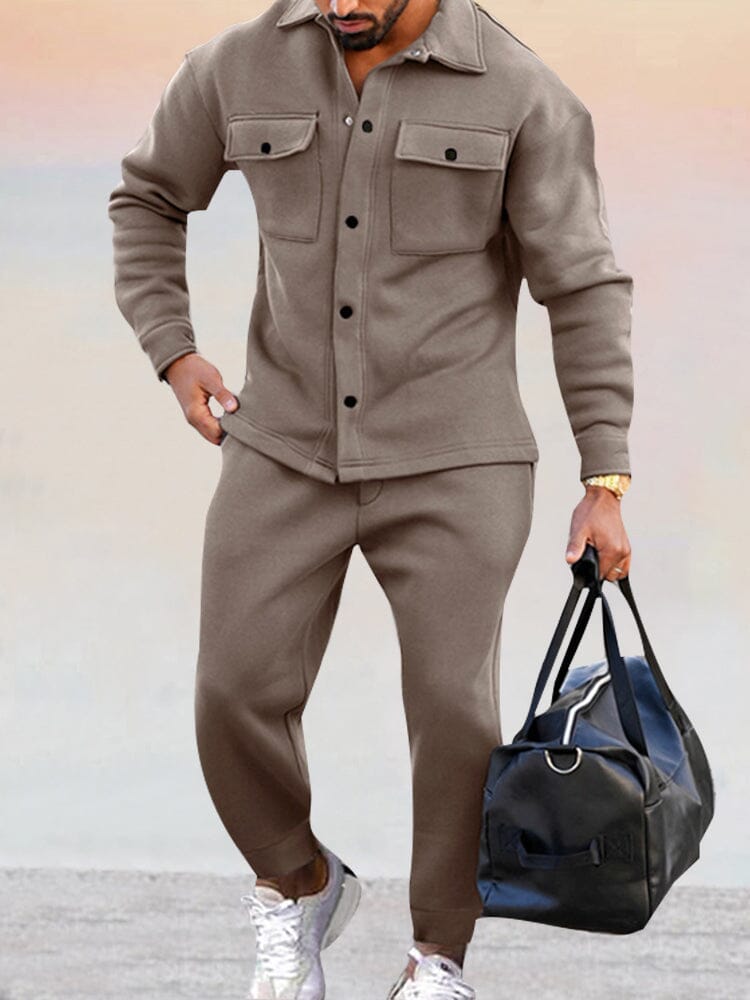 Ensemble Décontracté Elégant Pour Hommes: Chemise A Boutons Et Pantalon | Tendance