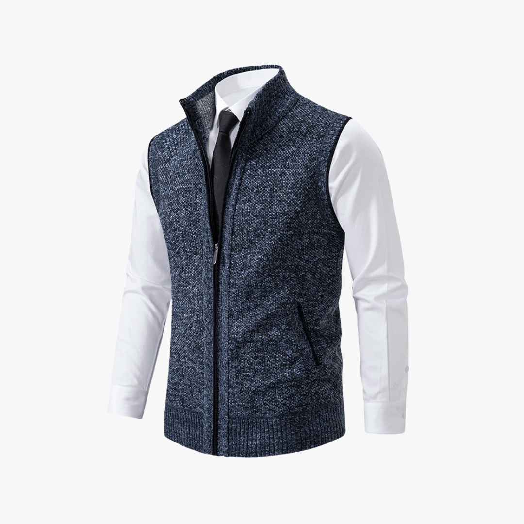 Gilet Tricoté Zippé pour Hommes | Décontracté