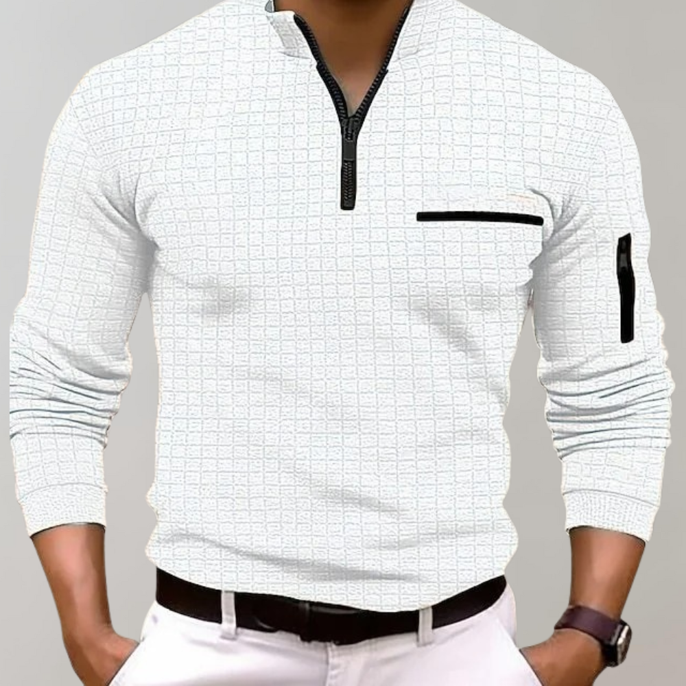 Pull Zippé Confortable Pour Hommes | Chaud