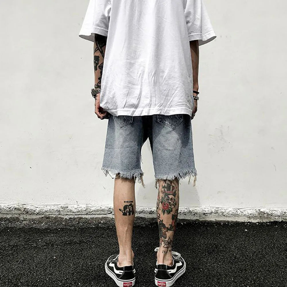 Shorts En Jean Déchirés Pour Hommes | Tendance