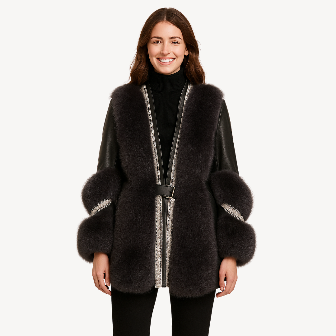 Women's Fashionable Fur Coat | Long