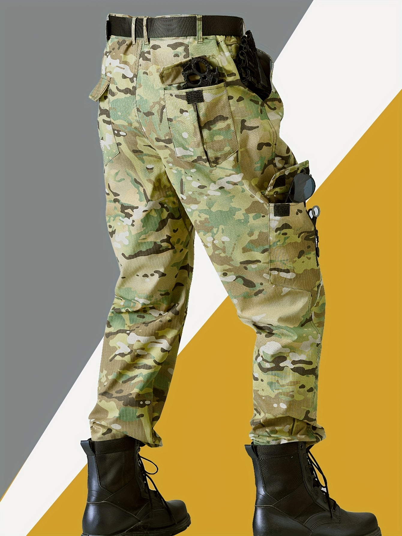 Mens Multi-Pocket Camouflage Work Trouser
