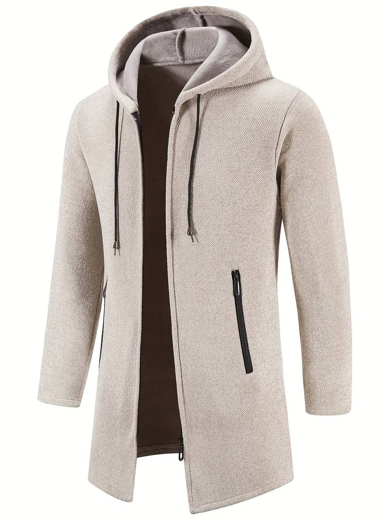 Men’s Zip-Up Hooded Sweatshirt | Warm Style