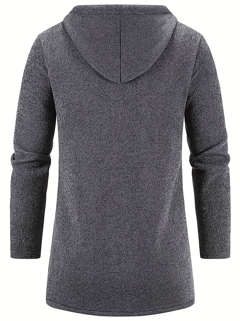 Men’s Zip-Up Hooded Sweatshirt | Warm Style