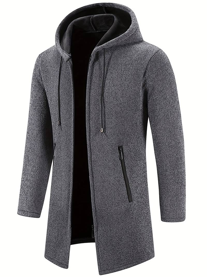 Men’s Zip-Up Hooded Sweatshirt | Warm Style