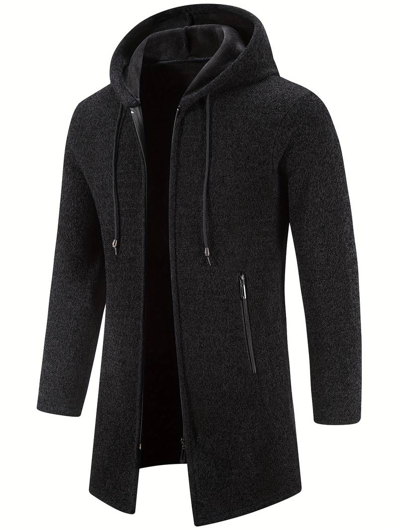 Men’s Zip-Up Hooded Sweatshirt | Warm Style